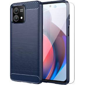 for Motorola Moto G Stylus 5G 2023 case, with HD Screen Protector, Fashion Shock-Absorption Flexible TPU Bumper Soft Rubber Protective Phone Case Cove for Motorola Moto G Stylus 5G 2023, Black