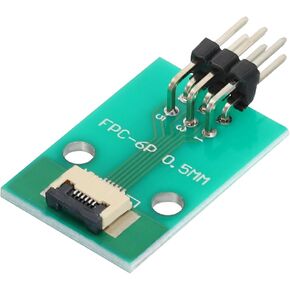 MECCANIXITY FFC FPC Connector Board 6 Pin 0.5mm 2.54mm to 1.0mm 2.54mm PCB Converter Board for DVD TV/Digital Cameras/Laptops