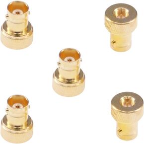 5pcs SMA Male to BNC Female RF Coax Adapter SMA to BNC Gold Plated Coaxial Connector(F42-5)