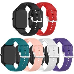 Bands Compatible for Hamile GT01/Dirrelo GT01/LETSCOM GT01/AGPTEK LW11 Replacement Watch Strap Accessory Colourful Silicone Bracelet Quick Release Wristbands for GT01 Smartwatch, Soft and Durable