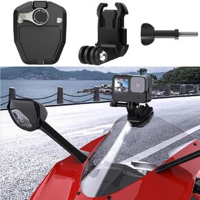 Motorcycle Windshield Mounting Bracket for Insta360 X4/ONE X3/ONE X2/Insta360 Ace Pro/DJI Pocket 3 2 1 /Gopro12 11 10 9 8 7 6/ONE RS/ONE R/Action 3/Action 2