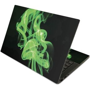 MightySkins Skin Compatible with Razer Blade Stealth 13.3" (2019) - Green Flames | Protective, Durable, and Unique Vinyl Decal wrap Cover | Easy to Apply, Remove, and Change Styles | Made in The USA