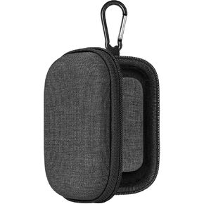 Geekria Shield Earbuds Case Compatible with Sennheiser Momentum Sport, Momentum True Wireless 4 True Wireless Earbud, Replacement Hard Shell Travel Carrying Bag with Carabiner Clip (Dark Grey)