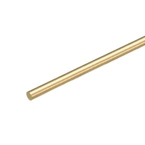 MECCANIXITY Brass Round Rods, 3/8 Inch Brass Solid Round Rod Lathe Bar Stock, 10mmx150mm Brass Rod for Drift Punches Various Shaft DIY Craft Model Plane Ship Cars, Pack of 1