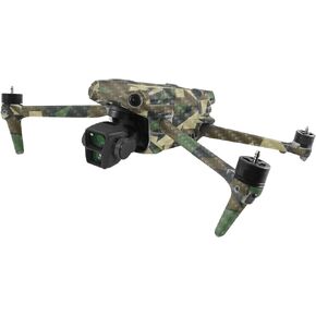 MightySkins Carbon Fiber Skin Compatible with DJI Air 3 - Polygonal Camo | Protective, Durable Textured Carbon Fiber Finish | Easy to Apply