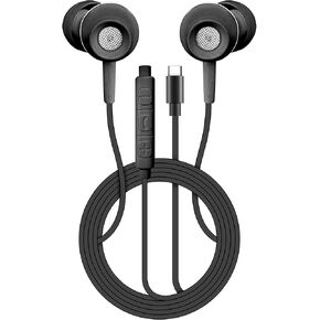Sentry OSE450 Blue Headphones in-Ear Earbuds with Wired USB-C Connection, Inline Volume Controller & Microphone, Noise Isolation