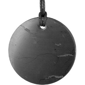 Shungite Pendant "Vitality" - Made of Authentic black Russian shungite stone - Handmade - TOLVU