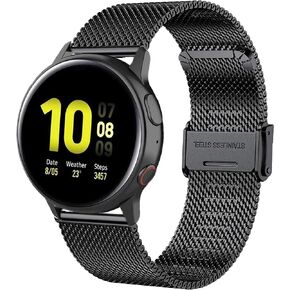 Bands for Vivoactive 3 Watch Band, 20mm Mesh Stainless Steel Band for Garmin Vivoactive 3/Forerunner 645 Music/Galaxy Watch 42mm/Galaxy Watch 3 41mm/Galaxy Watch Active 2 40mm/44mm
