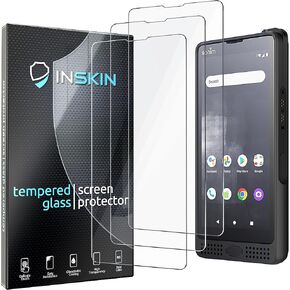 Inskin Tempered Glass Screen Protector for Sonim XP10 XP9900 [2023] - 3-Pack, Ultra HD, Case-Compatible