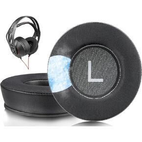 SOULWIT Earpads Replacement for Plantronics (Poly) Rig 400(400Pro HC, 400HS, 400HX, 400HA), Ear Pads Cushions for Rig 500(500E, 500HD, 500HX, 500HS)/505(505HS)/515(515HD) Headset - Rig MF Black Gold