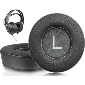 SOULWIT Earpads Replacement for Plantronics (Poly) Rig 400(400Pro HC, 400HS, 400HX, 400HA), Ear Pads Cushions for Rig 500(500E, 500HD, 500HX, 500HS)/505(505HS)/515(515HD) Headset - Rig MF Black Gold