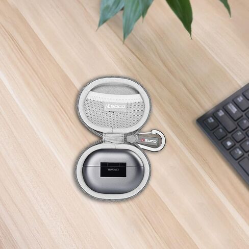 RLSOCO Hard Case for Huawei FreeBuds Pro 3/Pro 2+/Pro 2/Pro Wireless Active Noise Cancellation Earbuds (Grey) in Kuwait