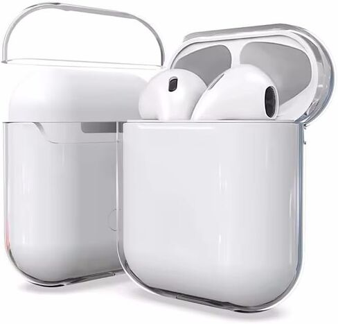 غطاء حماية شفاف لجهاز Apple AirPods الجيل الأول/الثاني، غطاء حماية من السيليكون لصندوق شحن ملحقات Airpods in Kuwait
