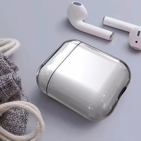 غطاء حماية شفاف لجهاز Apple AirPods الجيل الأول/الثاني، غطاء حماية من السيليكون لصندوق شحن ملحقات Airpods in Kuwait