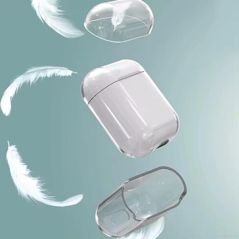 غطاء حماية شفاف لجهاز Apple AirPods الجيل الأول/الثاني، غطاء حماية من السيليكون لصندوق شحن ملحقات Airpods in Kuwait