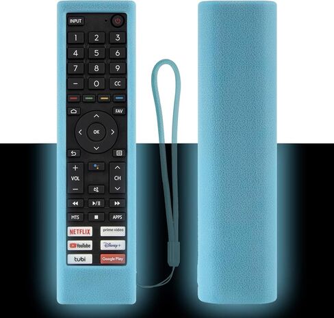 Protective Silicone Remote Case for Hisense ERF3A80 ERF3B80H ERF3I80H ERF3W80H ERF3A80 ZDA205M Remote Shockproof Washable Skin-Friendly Anti-Lost Remote Cover with Loop (Glow in Dark Green) in Saudi Arabia