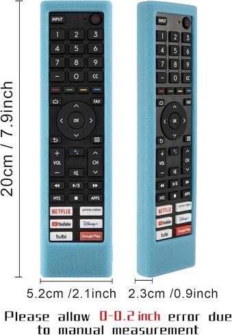 Protective Silicone Remote Case for Hisense ERF3A80 ERF3B80H ERF3I80H ERF3W80H ERF3A80 ZDA205M Remote Shockproof Washable Skin-Friendly Anti-Lost Remote Cover with Loop (Glow in Dark Green) in Saudi Arabia