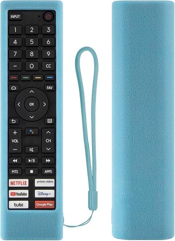 Protective Silicone Remote Case for Hisense ERF3A80 ERF3B80H ERF3I80H ERF3W80H ERF3A80 ZDA205M Remote Shockproof Washable Skin-Friendly Anti-Lost Remote Cover with Loop (Glow in Dark Green) in Saudi Arabia