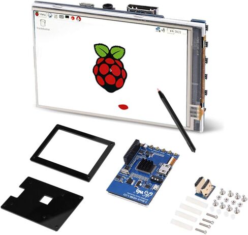 3.5 inch LCD Screen for Raspberry , IPS 60fps 3.5 inch LCD Display for Raspberry with Black Acrylic Case, 320x480~1920x1080 Adjustable Resolution in Saudi Arabia