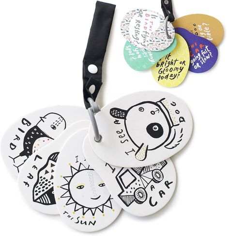 Wee Gallery Stroller Cards - I See On a Walk - Identification Travel Activity for Babies and Toddlers, with Snap on Strap for Walks, Car Seat, Bag, Stroller in Saudi Arabia