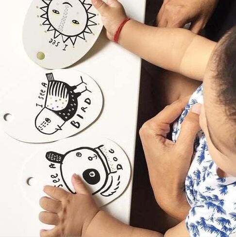 Wee Gallery Stroller Cards - I See On a Walk - Identification Travel Activity for Babies and Toddlers, with Snap on Strap for Walks, Car Seat, Bag, Stroller in Saudi Arabia