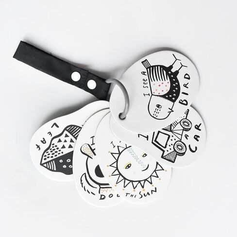 Wee Gallery Stroller Cards - I See On a Walk - Identification Travel Activity for Babies and Toddlers, with Snap on Strap for Walks, Car Seat, Bag, Stroller in Saudi Arabia