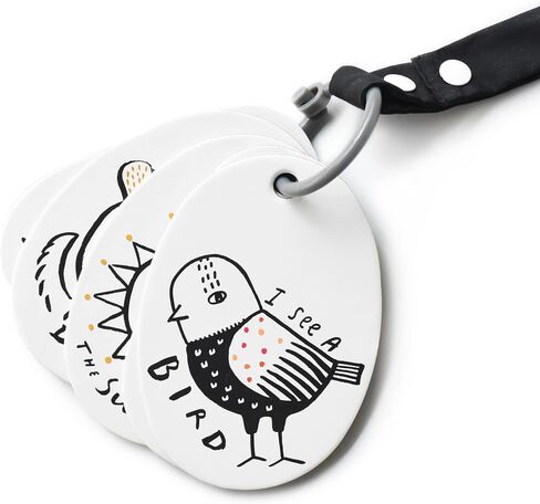 Wee Gallery Stroller Cards - I See On a Walk - Identification Travel Activity for Babies and Toddlers, with Snap on Strap for Walks, Car Seat, Bag, Stroller in Saudi Arabia