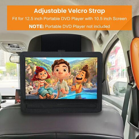 Portable DVD Player Headrest Mount Holder Car Headrest Mount Holder Strap Case for Swivel & Flip Style Portable DVD Player with 10 inch to 10.5 inch Screen (XCZB-10) in Saudi Arabia