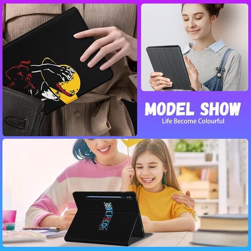 Trendy Fun for Samsung Galaxy Tab S9 Case 11 inch/ S9 Fe 5G 10.9 inch 2023 Cute Cartoon Anime Kawaii Smart Covers for Boys Girls Kids Teens Cool Design Stand Folio for Galaxy Tab S9/S9fe, HatBoy in Saudi Arabia