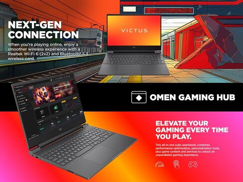 كمبيوتر محمول HP Victus للألعاب، شاشة 15.6 بوصة FHD IPS 144 هرتز، AMD Ryzen 5-8645HS، NVIDIA GeForce RTX 4050، Wi-Fi 6، لوحة مفاتيح بإضاءة خلفية، Win11 Home، مع لوحة ماوس (ذاكرة الوصول العشوائي 32 جيجابايت | 2 تيرابايت PCIe SSD) in Saudi Arabia
