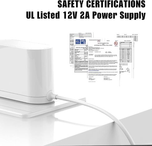 12v DC Power Supply, Hosyl UL Listed 12v 2a Power Supply,AC 100-240V to DC 12v Transformer with 5.5mm x 2.1mm Plug Adapter,White in Saudi Arabia