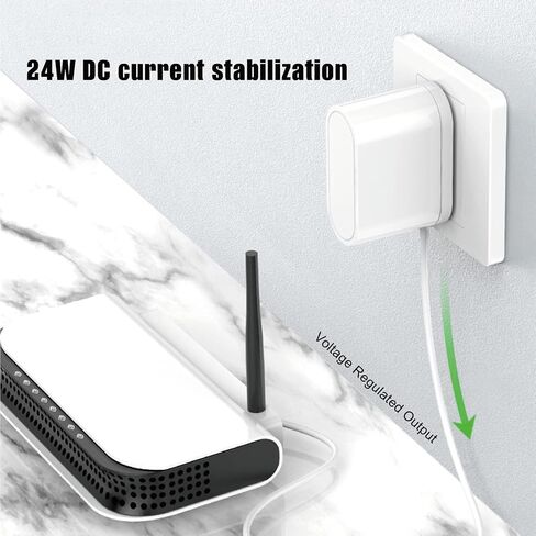 12v DC Power Supply, Hosyl UL Listed 12v 2a Power Supply,AC 100-240V to DC 12v Transformer with 5.5mm x 2.1mm Plug Adapter,White in Saudi Arabia