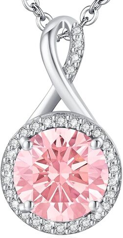 lavumo القلائد الفضة الاسترليني للفتيات ارتفع الذهب والفضة مكعب زركونيا قلادة قلادة المجوهرات لهداياها للفتيات زوجة أمي في عيد ميلاد الذكرى عيد الميلاد عيد الحب in Kuwait