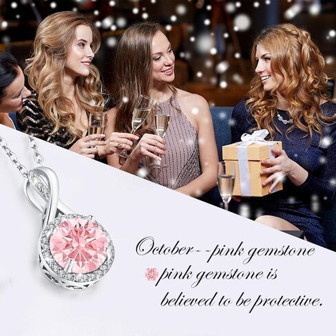 lavumo القلائد الفضة الاسترليني للفتيات ارتفع الذهب والفضة مكعب زركونيا قلادة قلادة المجوهرات لهداياها للفتيات زوجة أمي في عيد ميلاد الذكرى عيد الميلاد عيد الحب in Kuwait