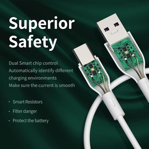 USB C Cable, 3ft Type C Charger Premium TPE USB Cable, USB A to Type C Charging Cable Fast Charge,White in Saudi Arabia