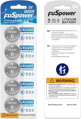 CR2450 CR 2450 DL2450 Br2450 3V 600mAh Lithium Button Cell 20 Count in Saudi Arabia
