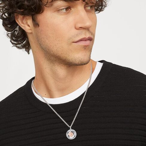 KINGWHYTE Viking Ashes Necklace 925 Sterling Silver Vegvisir Viking Amulet Jewellery Cremation Keepsake Memory Gifts for Men Women in Kuwait