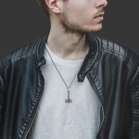 Thors المطرقة قلادة 925 الفضة الاسترليني الفيروز Mjolnir قلادة جرة للرماد الكبار الذكور قلادة فايكنغ مجوهرات الحرق للرجال النساء in Kuwait