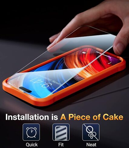 TORRAS [حزمة من قطعتين + 2 واقي شاشة iPhone 14 Pro وواقي عدسة الكاميرا iPhone 14 Pro 360 حماية كاملة للشاشة زجاج مقسى بصلابة 9H، 6.1 بوصة in Kuwait