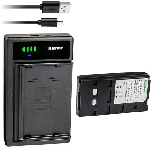 Kastar 3-Pack NP-55H Battery and LTD2 USB Charger Compatible with Sony CCD-TR916 CCD-TR93 CCD-TR94 CCD-TR96 CCD-TR98 CCD-TR99, NP33 NP55 NP55H NP66 NP68 NP77 NP77H NP78 NP90 NP98 NP98H NP99 in Saudi Arabia