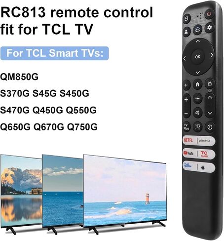 𝐑𝐂𝟖𝟏𝟑 Voice Remote Control for TCL TV Replacement Remote, Compatible with TCL-Google Q6/Q7/QM8/S3/S4 Series - RC813 in Saudi Arabia