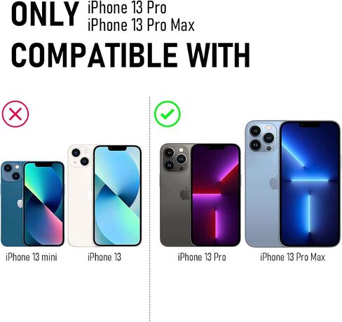 Suoman 3 عبوات لهاتف 13 Pro 6.1 بوصة/iPhone 13 Pro Max 6.7 بوصة، طبقة حماية لحافة عدسة الكاميرا، لا يوجد واقي إطار من سبائك الألومنيوم من الزجاج المقسى، [مقاوم للخدش] [سهل التركيب] - أسود in Saudi Arabia