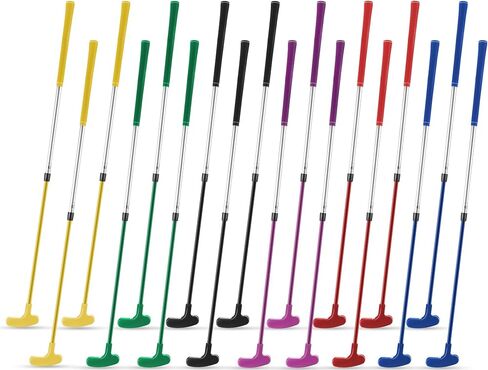 Syhood 12 Pcs Adjustable Golf Putters 6 Colors Two Way Retractable Golfball Putters Adjustable Length Aluminum Alloy Golf Putters Bulk for Right or Left Handed Kids Teenagers Children Mini Golf Clubs in Saudi Arabia
