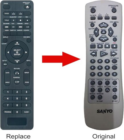 N108A جديد استبدال جهاز التحكم عن بعد صالح لمشغل كومبو سانيو DVD VCR DVW-5000 DVW-6100 DVW7000 DVW7100 DVW-6000 in Saudi Arabia