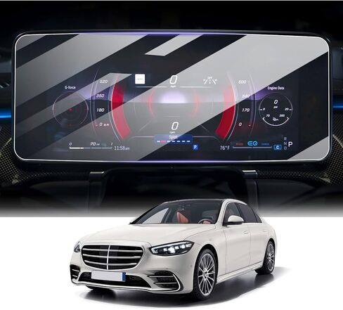 LUWU for 2024 Benz S-Class Screen Protector 2021-2024 Benz S Class W223 Accessories Infotainment Display Screen Protector Tempered Glass Anti-Scratch S-Class S 580 Touchscreen Protective Film 12.3Inch in Kuwait