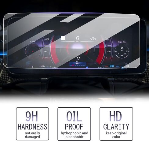 LUWU for 2024 Benz S-Class Screen Protector 2021-2024 Benz S Class W223 Accessories Infotainment Display Screen Protector Tempered Glass Anti-Scratch S-Class S 580 Touchscreen Protective Film 12.3Inch in Kuwait