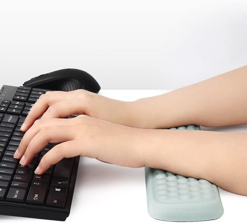 YIMAGUJRX مسند معصم لوحة المفاتيح للمكتب، مسند ذراع مريح وسادة مسند المعصم وسادة مسند الكوع، تخفيف آلام الكوع، وسادة الكوع لألعاب المكتب والمنزل (أسود) in Kuwait