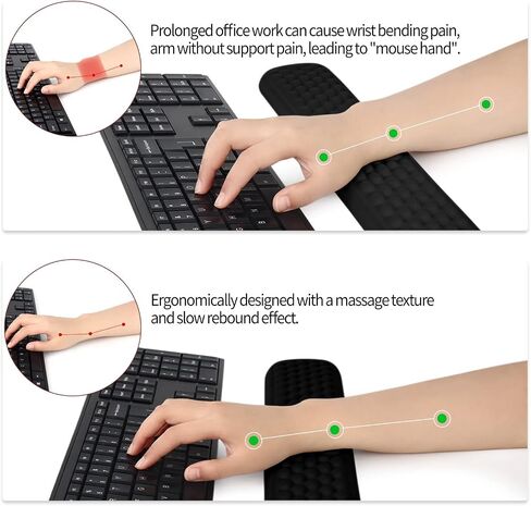 YIMAGUJRX Keyboard Wrist Rest for Desk, Ergonomic Armrest Pad Wrist Rest Pad Elbow Rest Pad,Relieving Elbow Pain,Elbow Pad for Office Home Gaming (Black) in Saudi Arabia