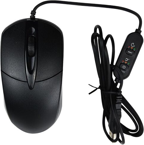 ماوس كمبيوتر Flylin USB مُدفأ، ماوس سلكي 1600 نقطة في البوصة مع 3 سرعات لضبط درجة الحرارة/التوقيت، ماوس بصري ثلاثي الأبعاد مُسخن للكمبيوتر المحمول والكمبيوتر المكتبي والكمبيوتر المحمول in Kuwait
