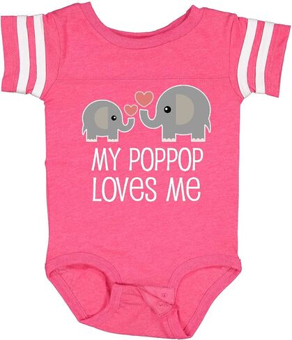 inktastic My PopPop Loves Me Grandkids Baby Bodysuit in Saudi Arabia